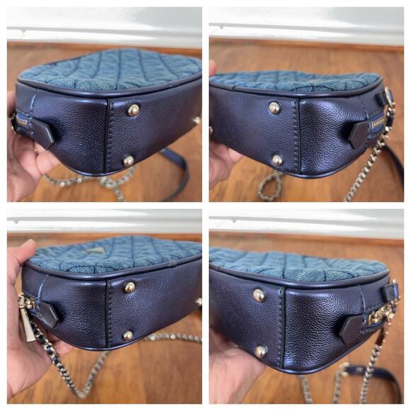 B4 Guess Denim Crossbody Bag Y2k Quilted - Picture 7 of 8